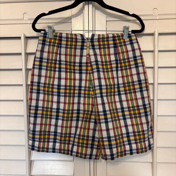 The Limited Plaid High Waisted Cotton Shorts Size 8 - Picture 2 of 8
